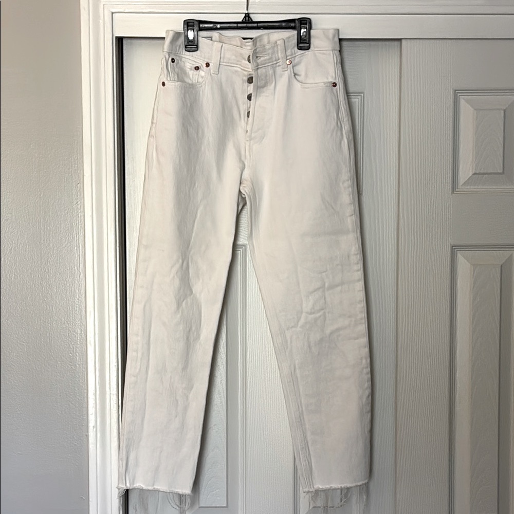 Gap cheeky straight high rise white denim Jeans!!!
